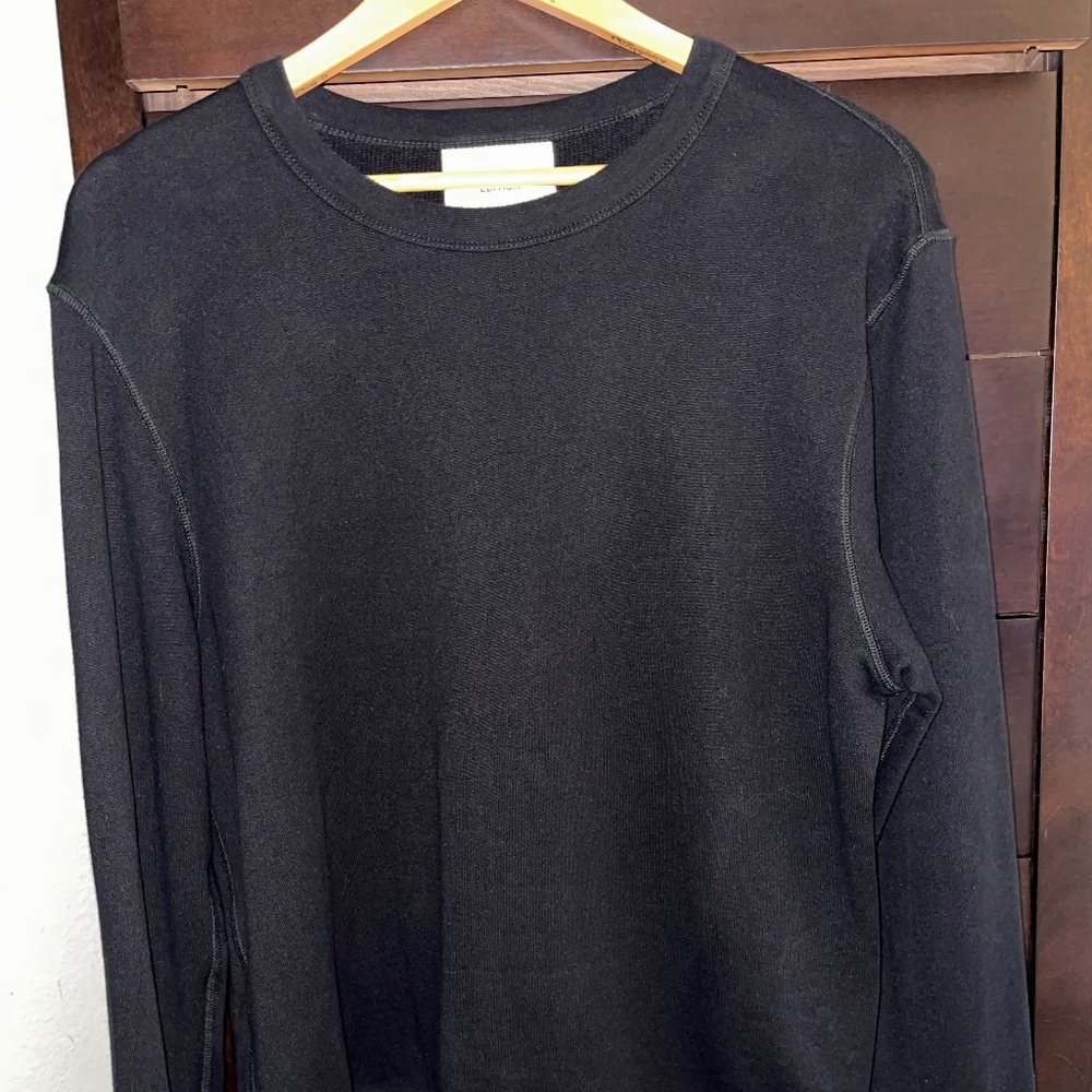 H&M Edition Men's Black Reg. Fit Premium Cotton Sweatshirt - Medium - Excellent